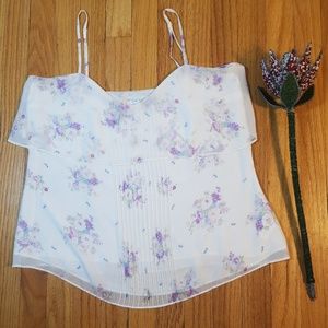 Forever New white floral camisole Sz 10